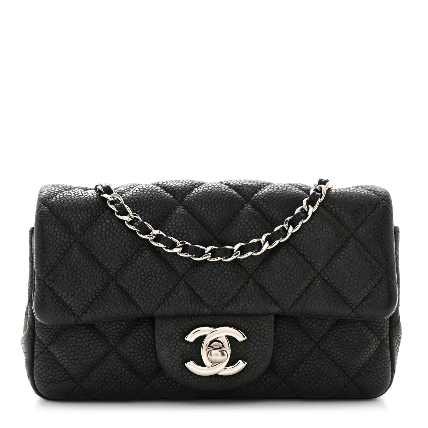 Chanel Iridescent Caviar Quilted Extra Mini Flap Black