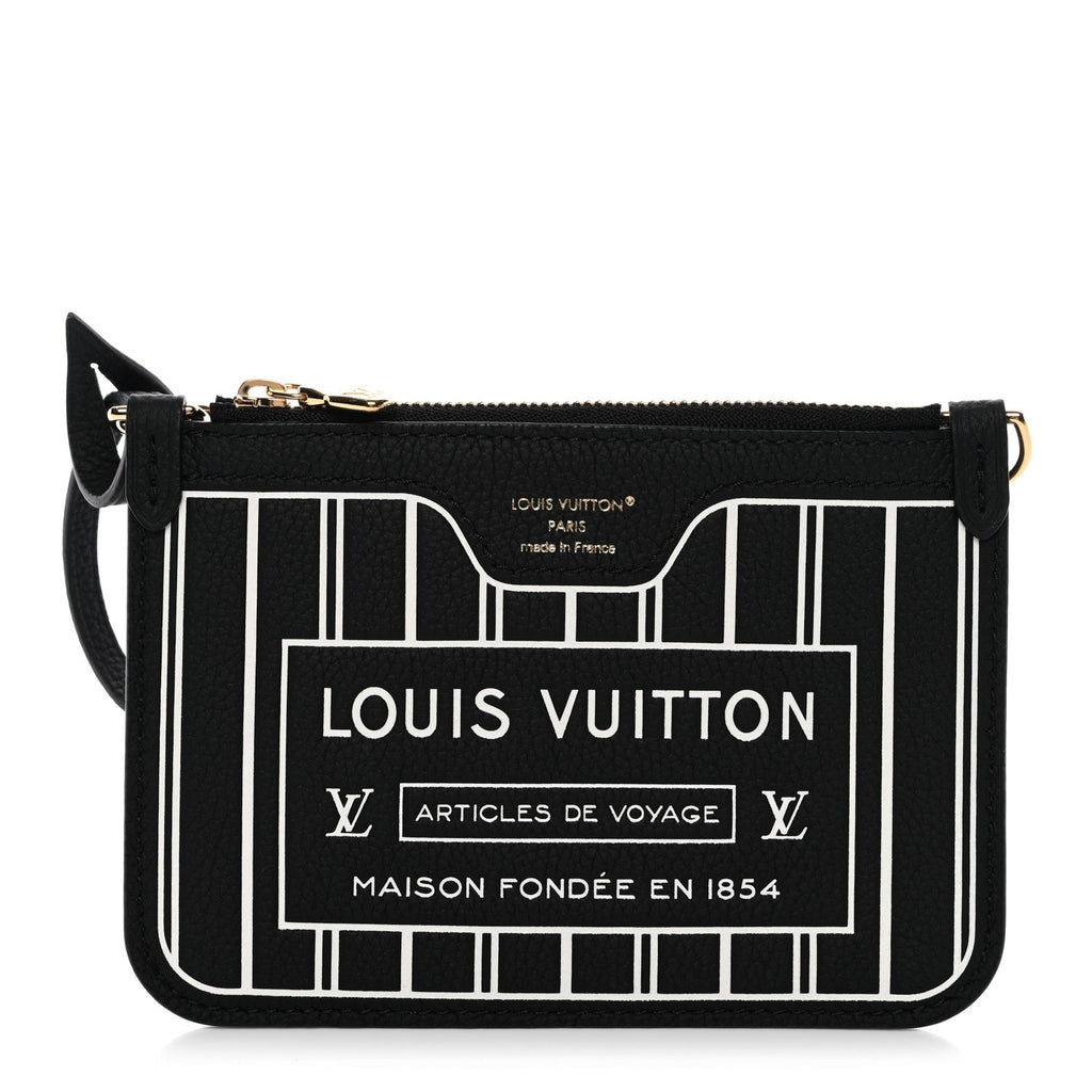 Louis Vuitton Calfskin Neverfull Inside Out BB Pochette Black