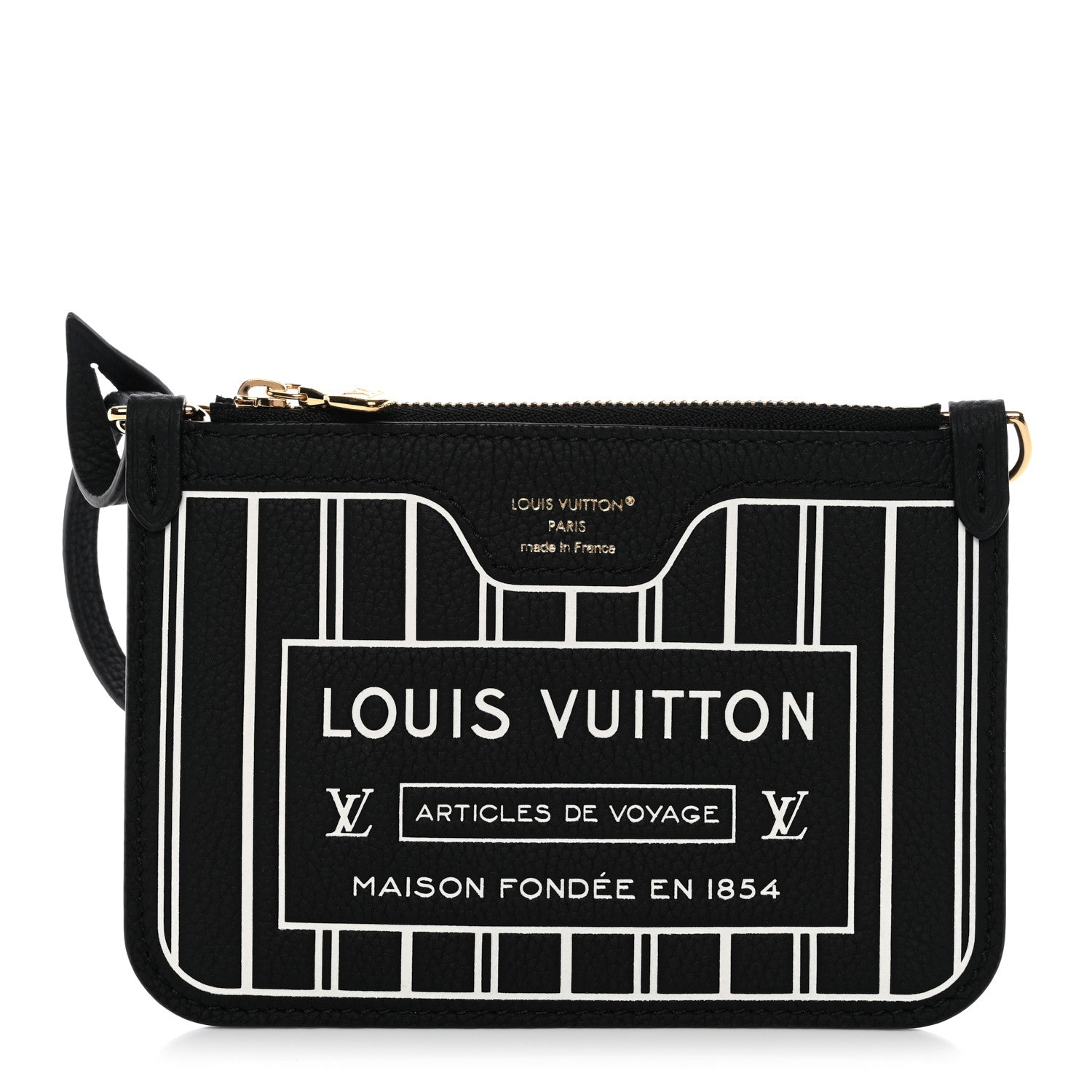 Louis Vuitton Calfskin Neverfull Inside Out BB Pochette Black