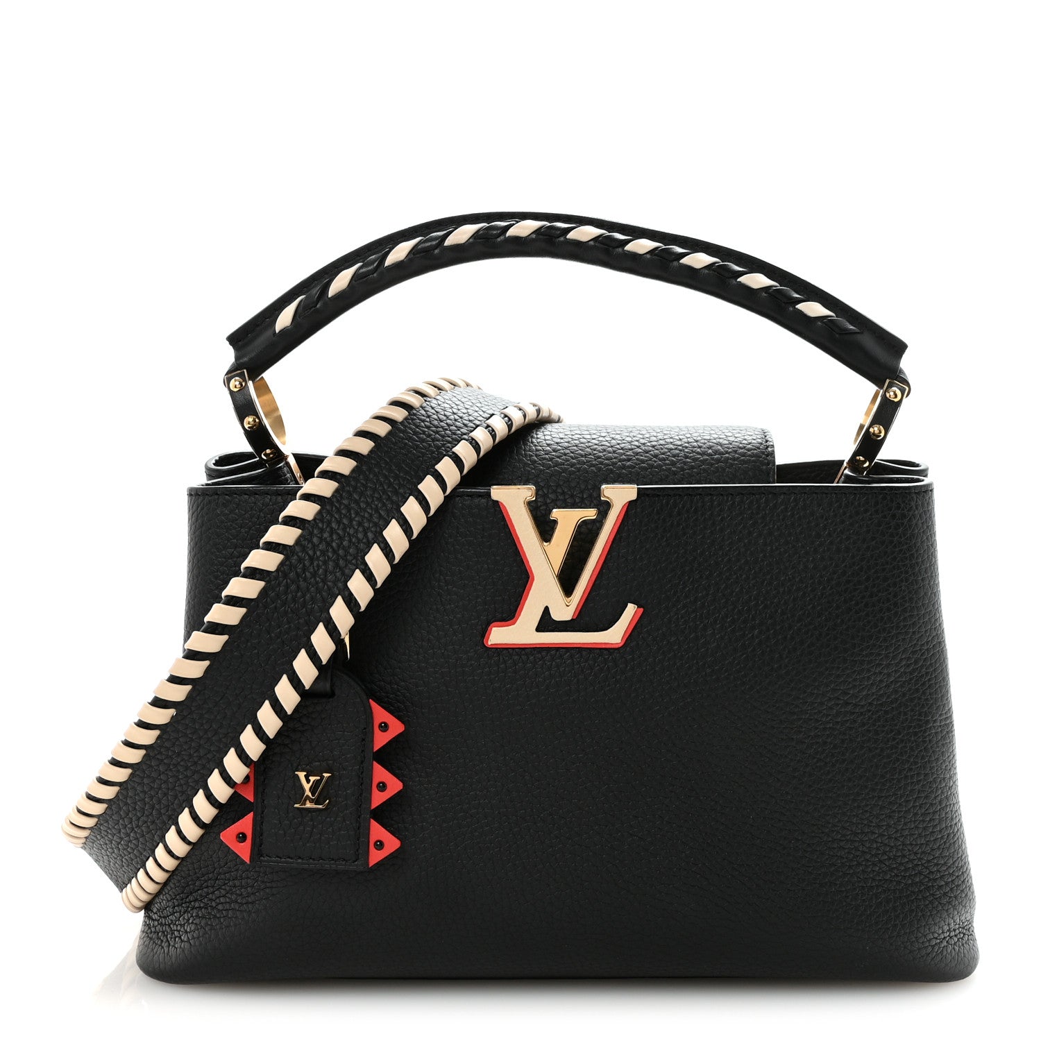 Louis Vuitton Taurillon Crafty Capucines MM Black