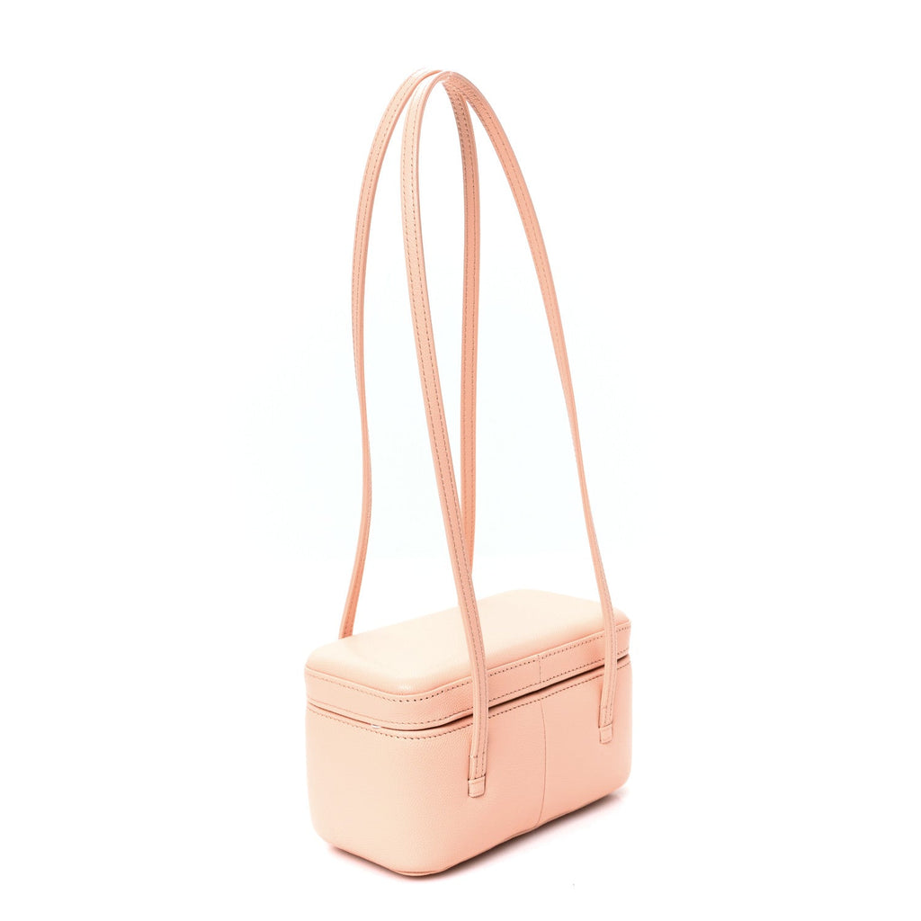 Chanel Shiny Caviar Preppy Coco Long Vanity With Strap Light Pink