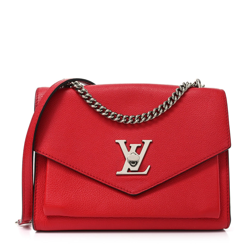 Louis Vuitton Soft Calfskin My Lockme Chain Bag BB Poppy
