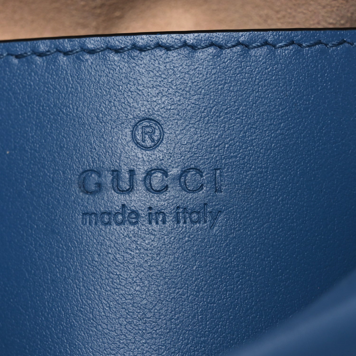Gucci Calfskin Matelasse Aria Mini GG Marmont Chain Shoulder Bag Clear Blue