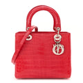 Christian Dior Alligator Medium Lady Dior Red