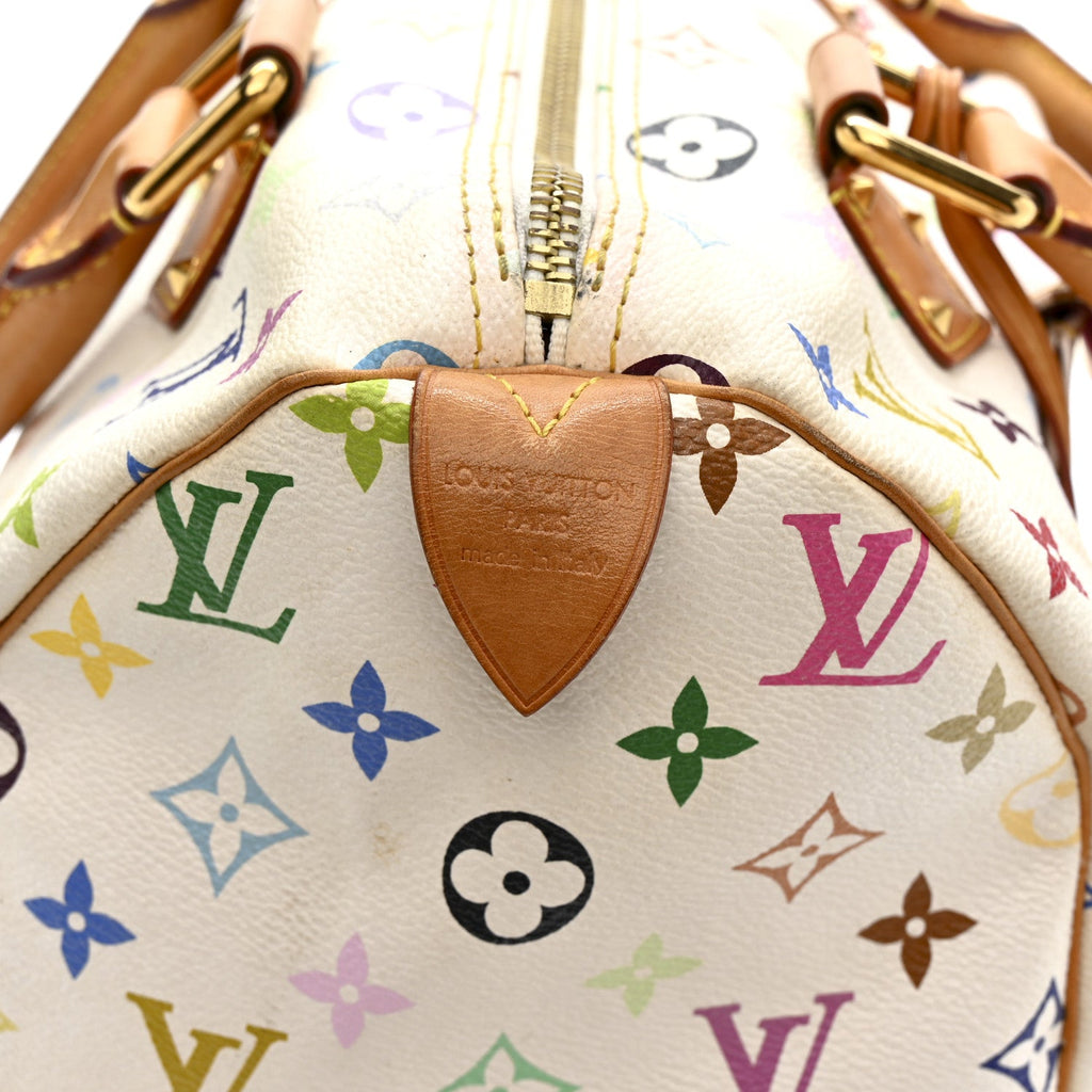 Louis Vuitton Monogram Multicolor Speedy 30 White