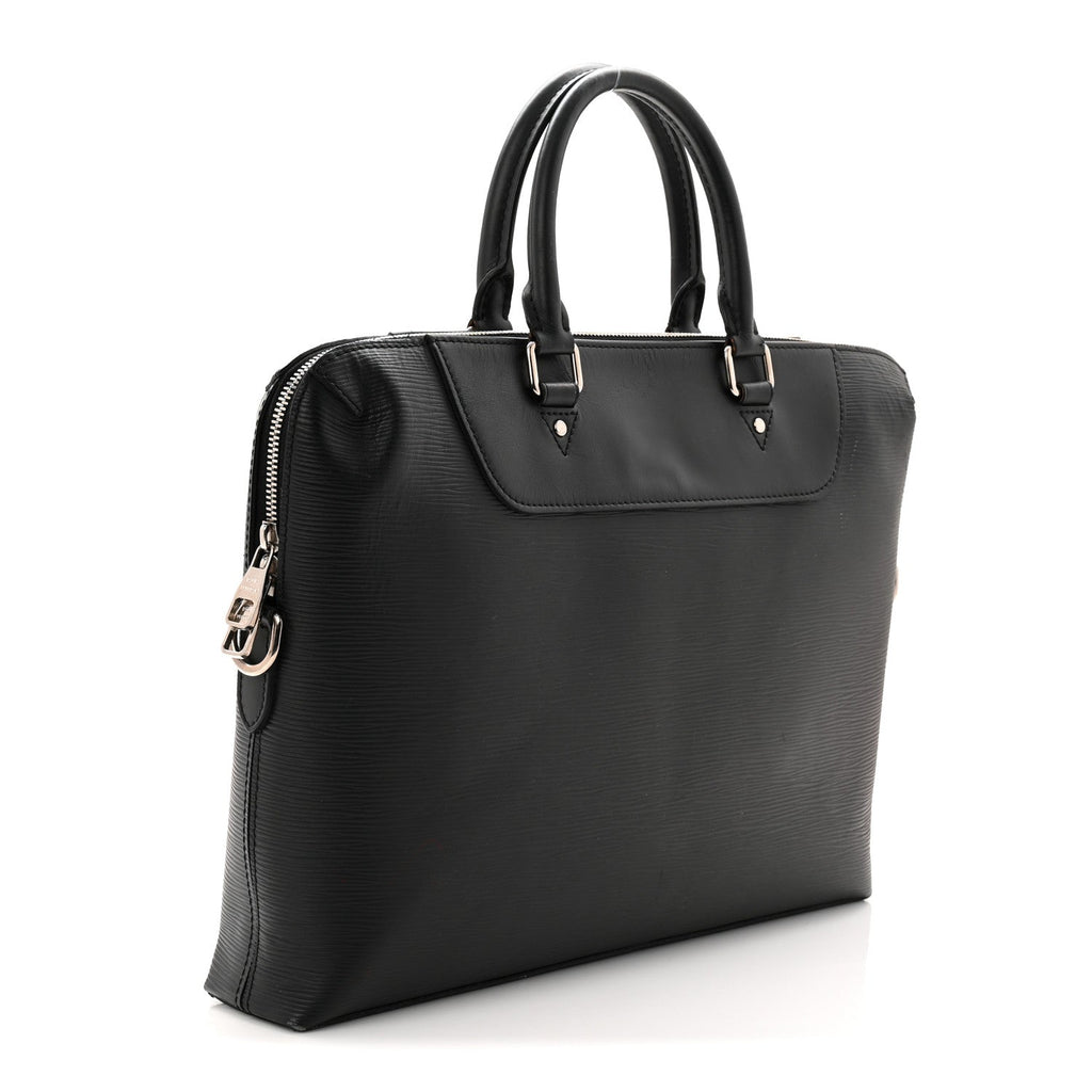 Louis Vuitton Epi Porte-Documents Jour Briefcase Black
