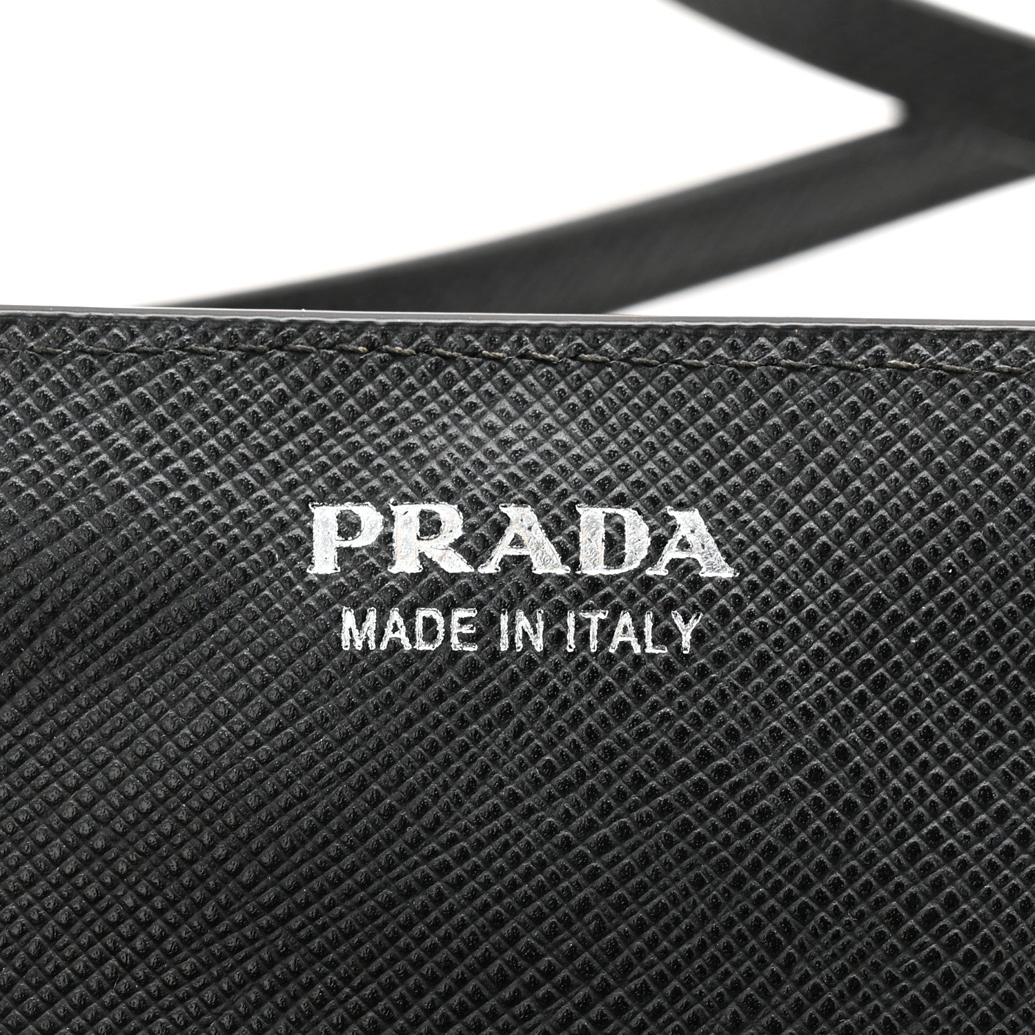 Prada Saffiano Metal Flap Wallet With Strap Black