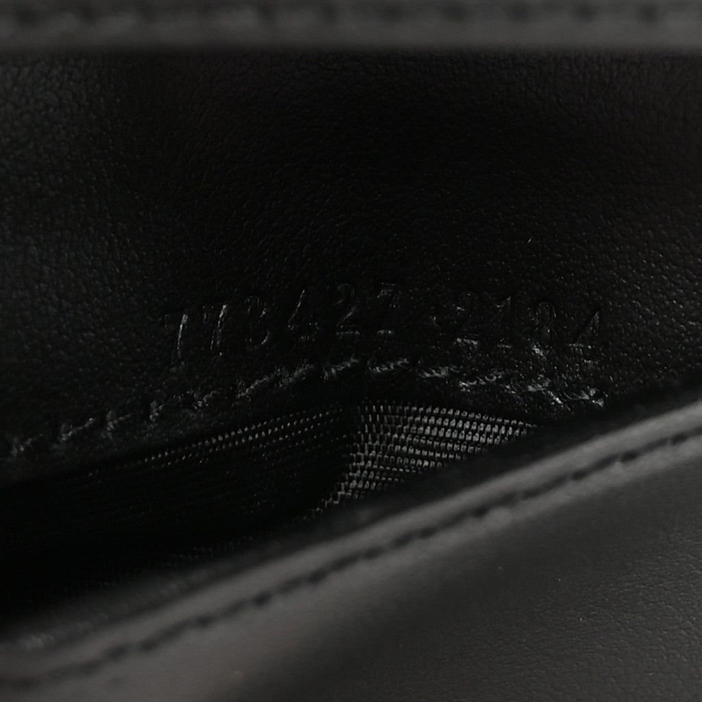 Gucci Calfskin Matelasse GG Marmont Card Case Wallet Black