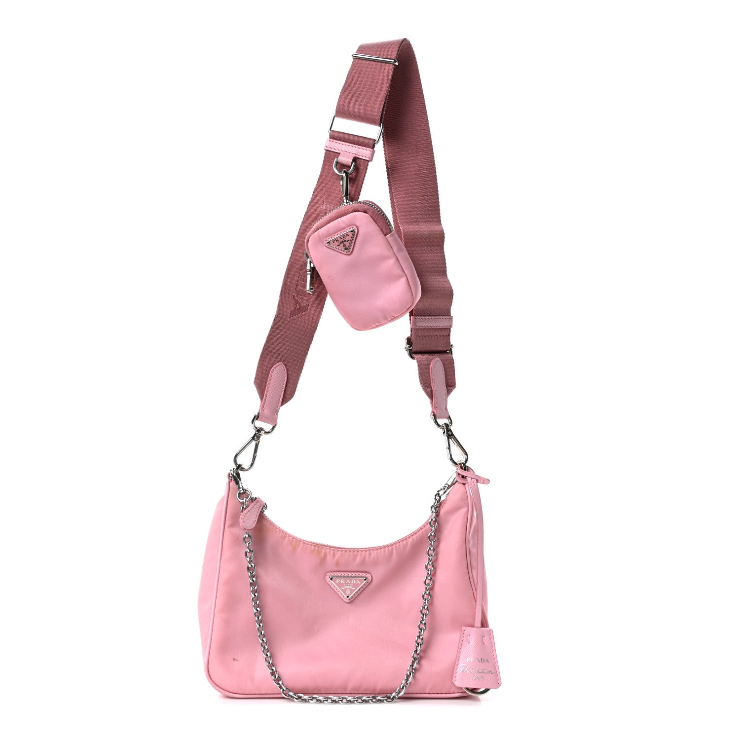 Prada Nylon Re-Edition 2005 Shoulder Bag Rosa