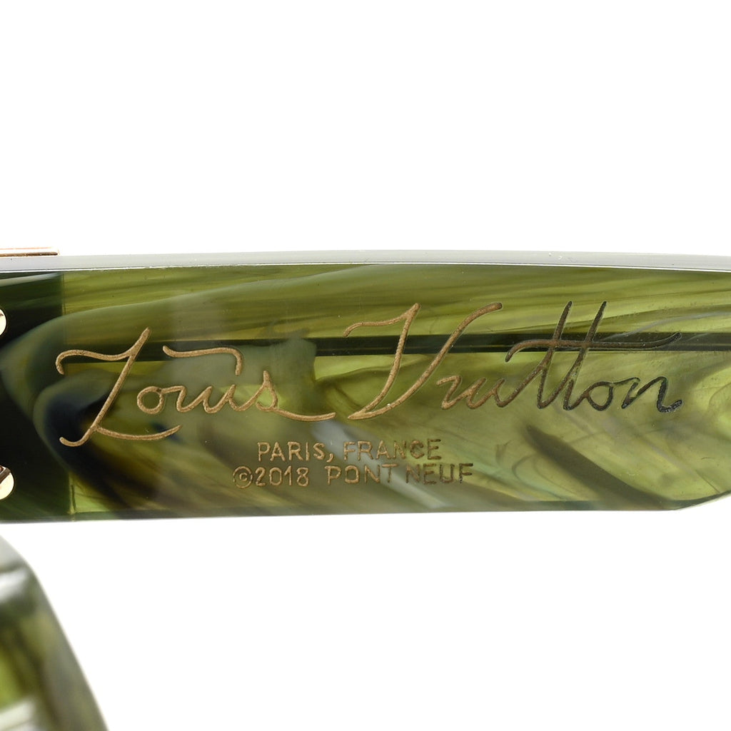 Louis Vuitton Acetate 1.1 Millionaires Z1167E Sunglasses Green Marble