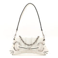 Gucci Nappa Vertical Matelasse Small Maxi Horsebit Chain Shoulder Bag Great White