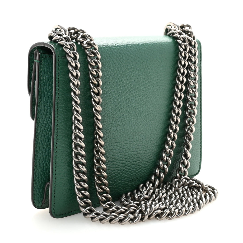 Gucci Calfskin Mini Dionysus Shoulder Bag Emerald