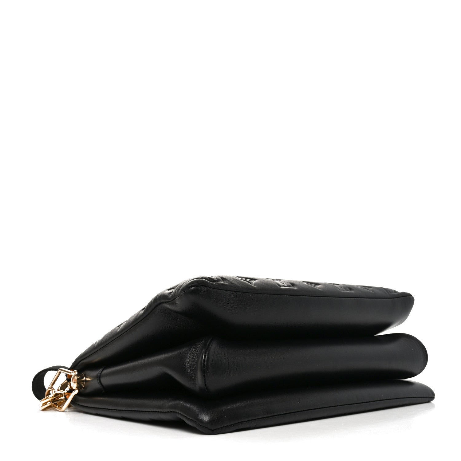 Louis Vuitton Lambskin Embossed Monogram Coussin MM Black