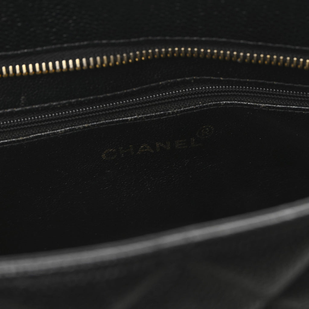 Chanel Caviar Quilted Medallion Tote Black