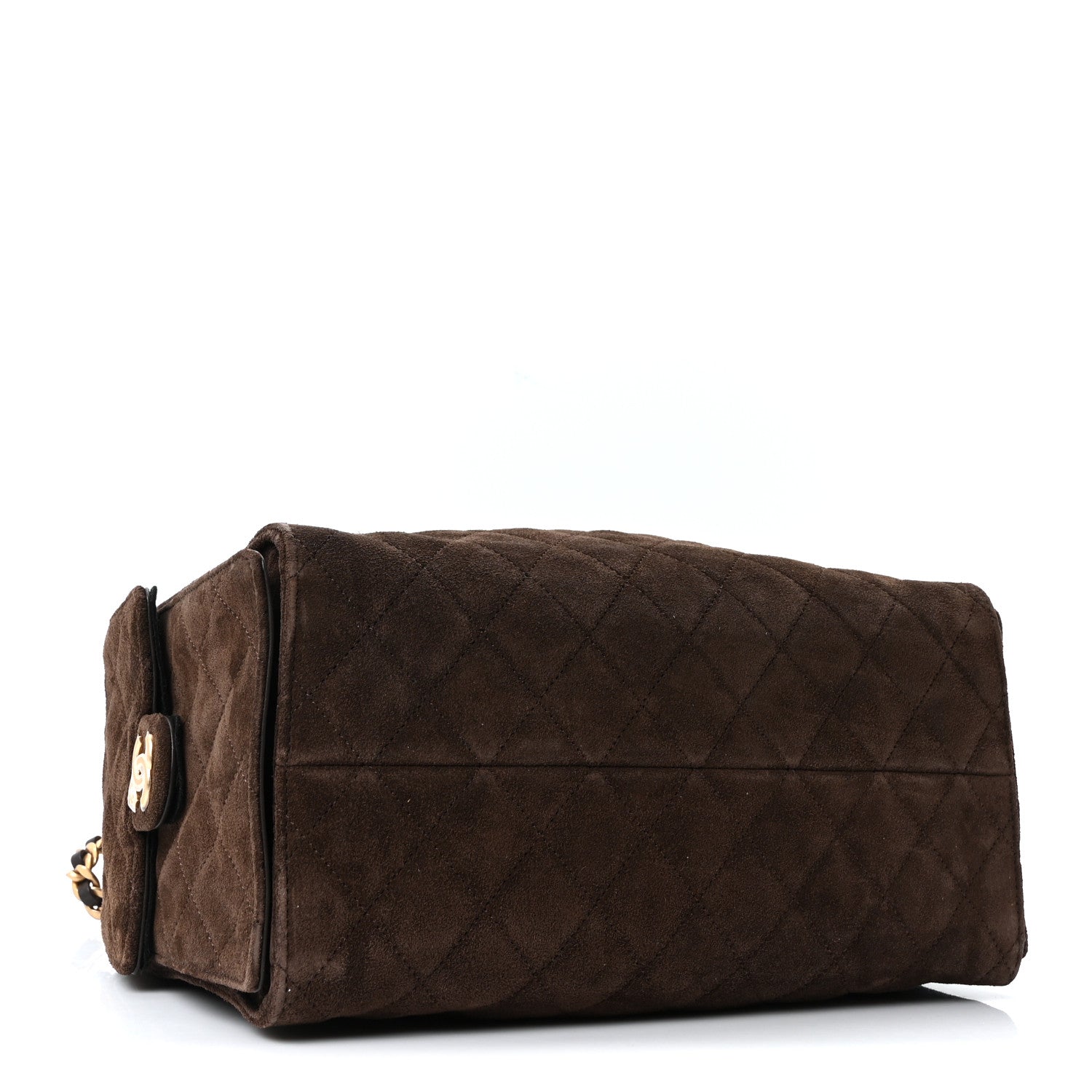 Chanel Suede Quilted Medium Chanel 25 Handbag Dark Brown