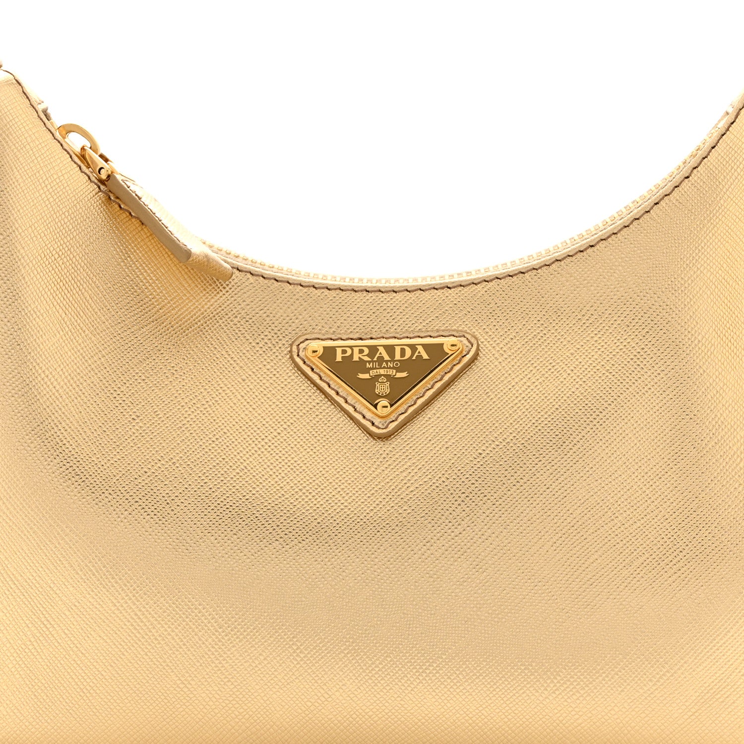 Prada Saffiano Lux Mini Re-Edition Shoulder Bag Platino