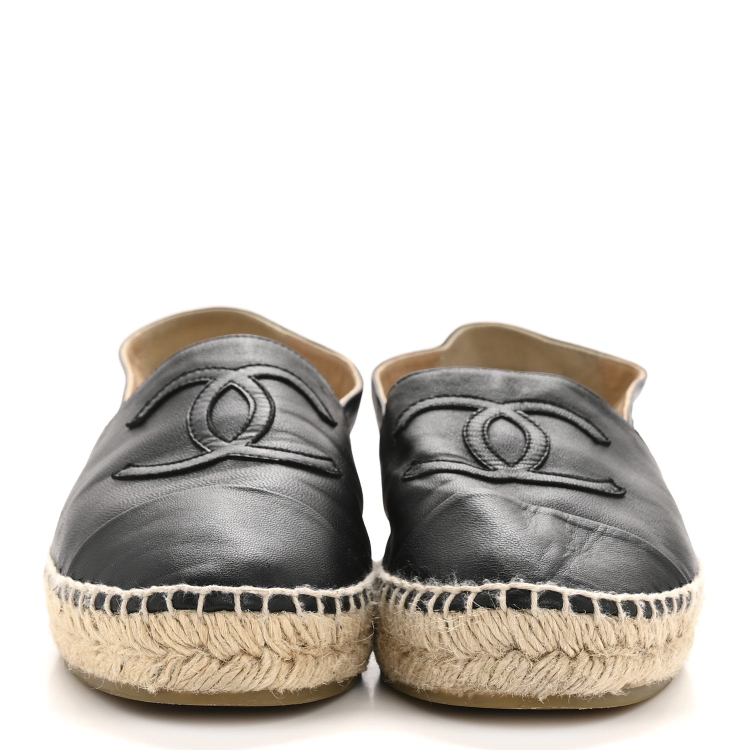 Lambskin CC Espadrilles 40 Black