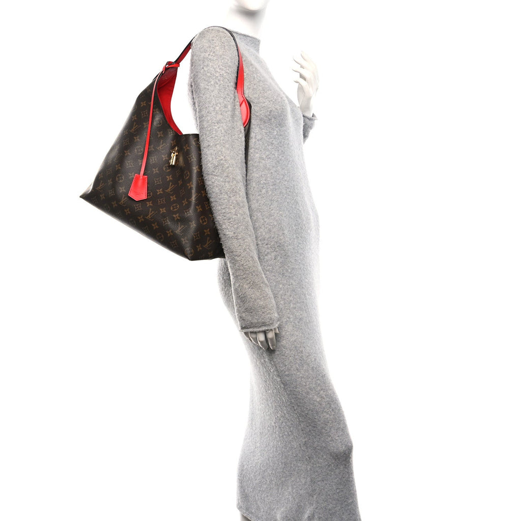 Louis Vuitton Monogram Flower Hobo Coquelicot