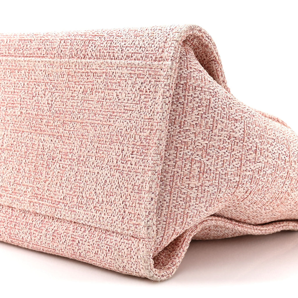 Chanel Lurex Boucle Deauville Medium Tote  Pink