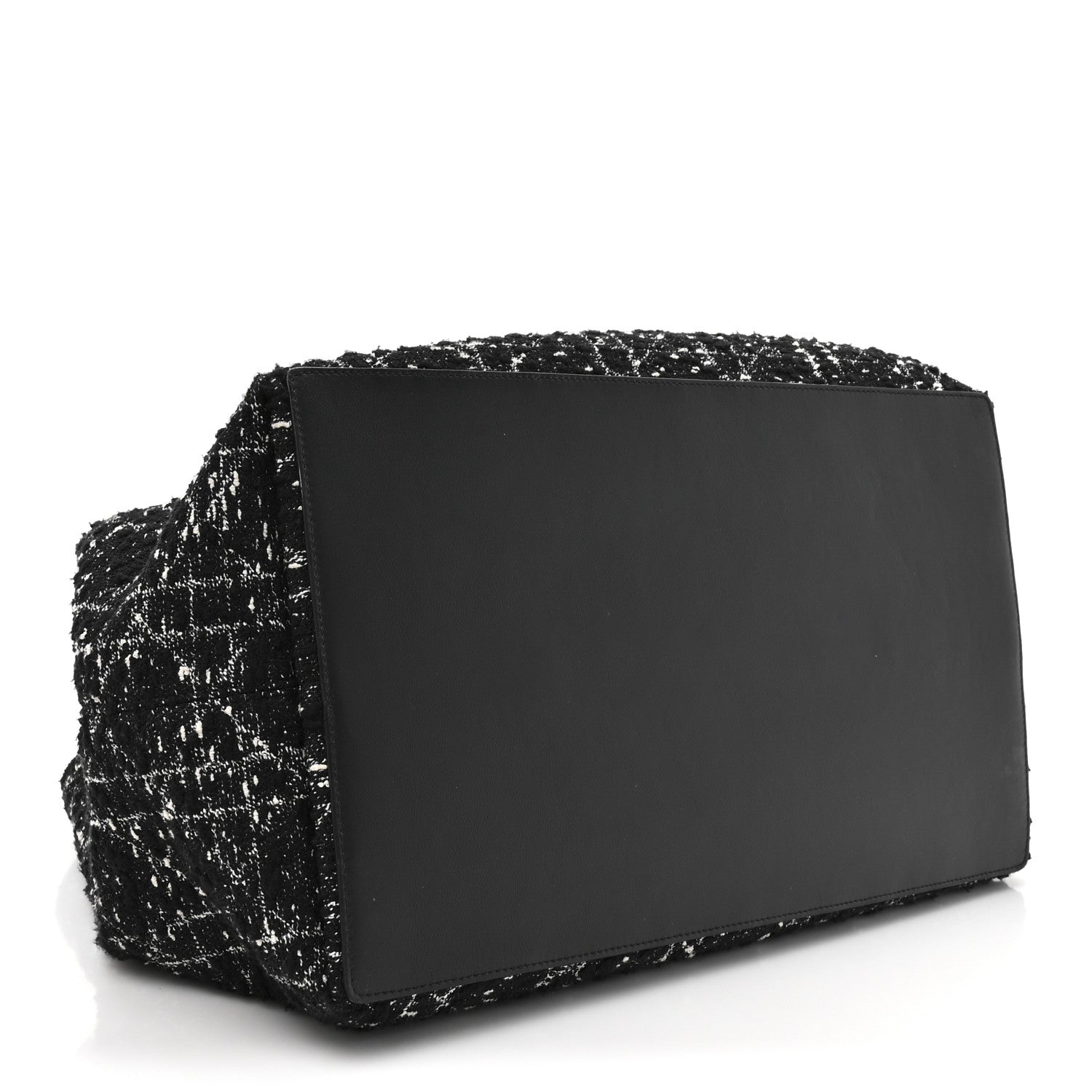 Christian Dior Tweed Cannage Large Toujours Black White