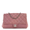 Chanel Caviar Quilted Clutch With Chain Flap Purple