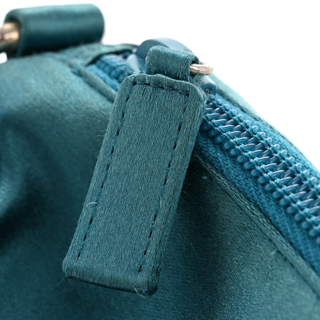 Prada Satin Soft Evening Bag Turchese