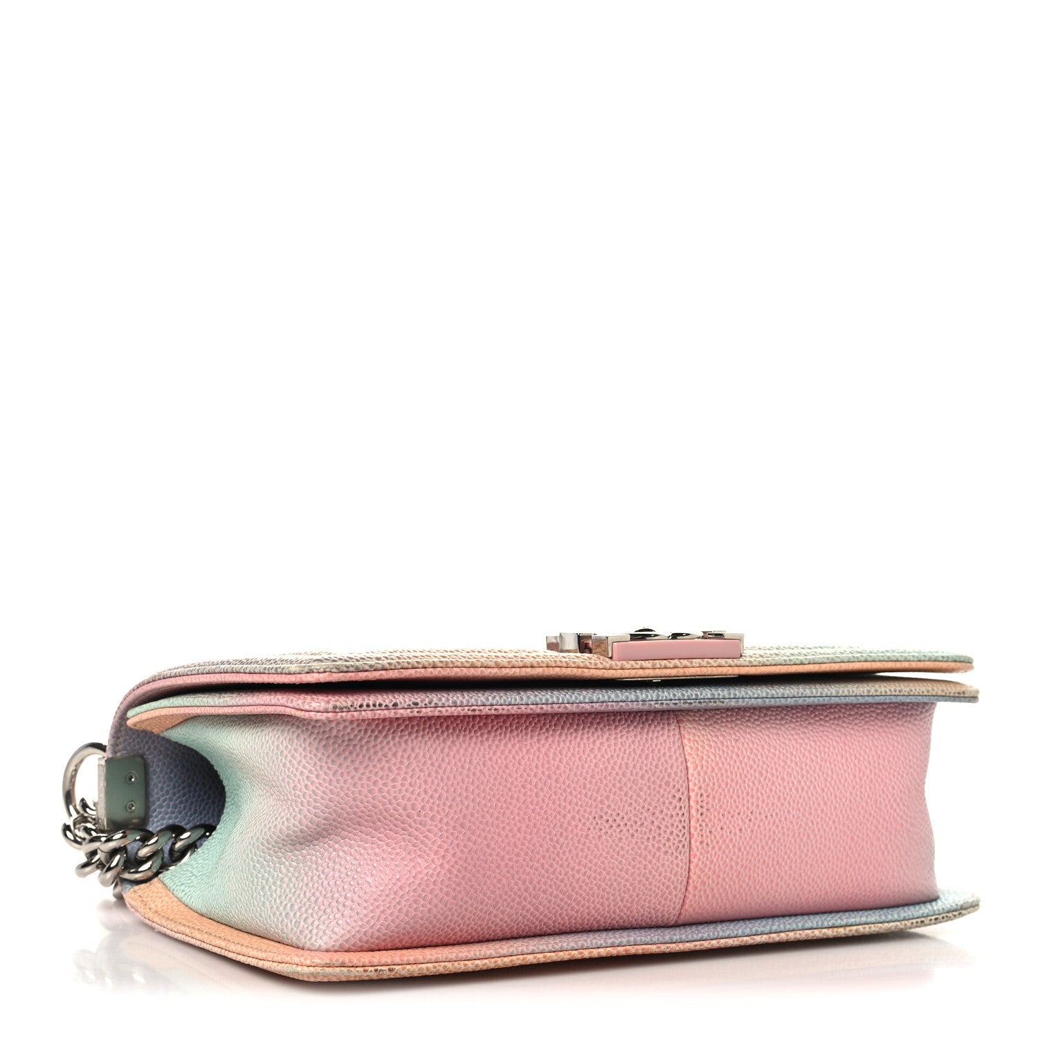 Chanel Caviar Quilted Medium Cuba Rainbow Boy Flap Pink Multicolor