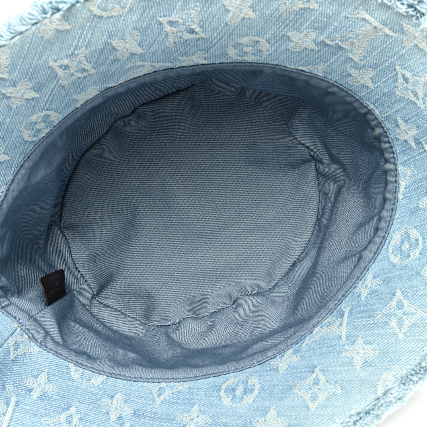 Louis Vuitton Monogram Denim Fringe Bucket Hat Blue