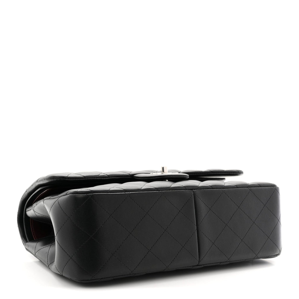 Chanel Lambskin Quilted Jumbo Double Flap Black