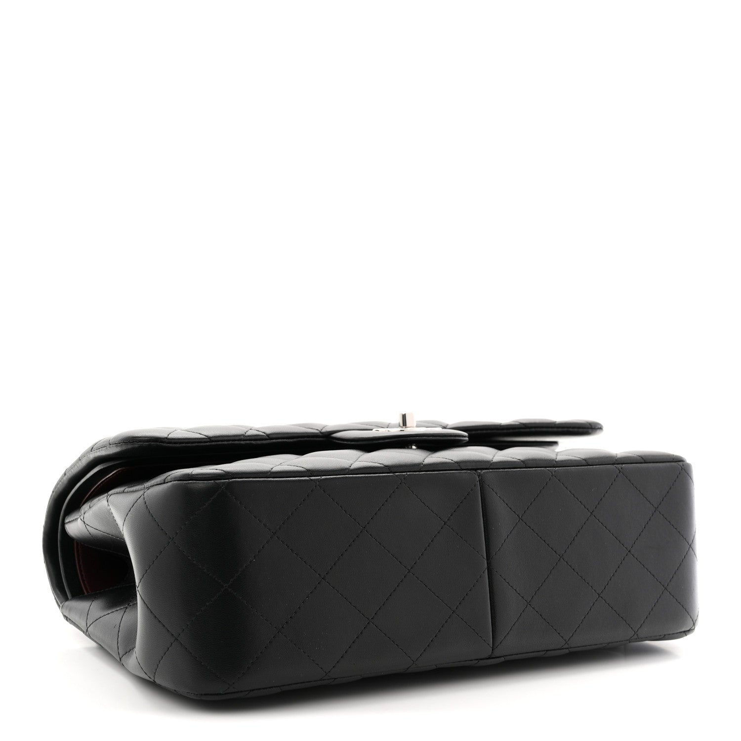 Chanel Lambskin Quilted Jumbo Double Flap Black