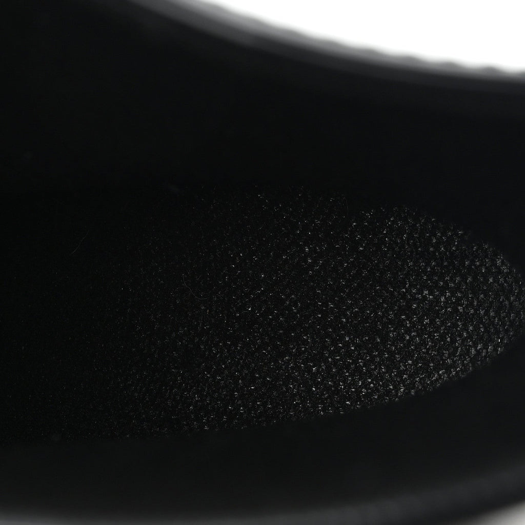 Louis Vuitton Rubber Embossed Monogram Drops Flat Half Boots 38 Black