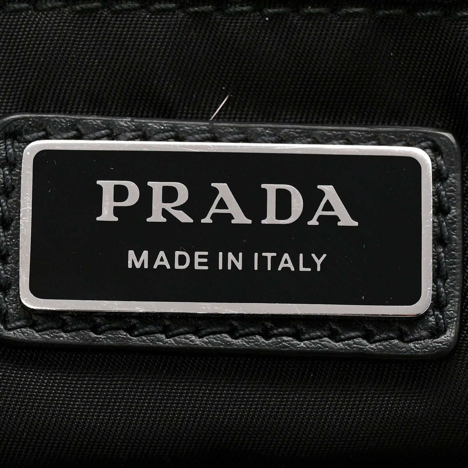 Prada Re-Nylon Padded Printed Medium Tote Bag Black White