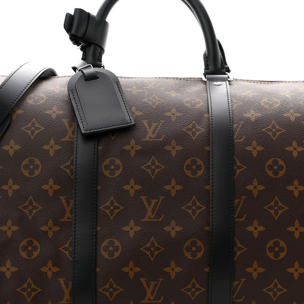 Louis Vuitton Monogram Macassar Keepall Bandouliere 55