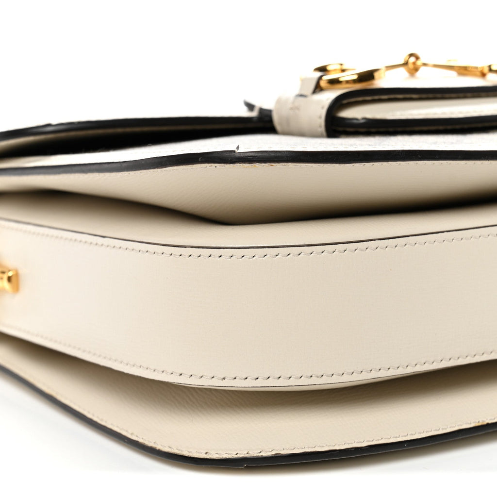 Gucci GG Supreme Monogram Horsebit 1955 Shoulder Bag Beige Mystic White