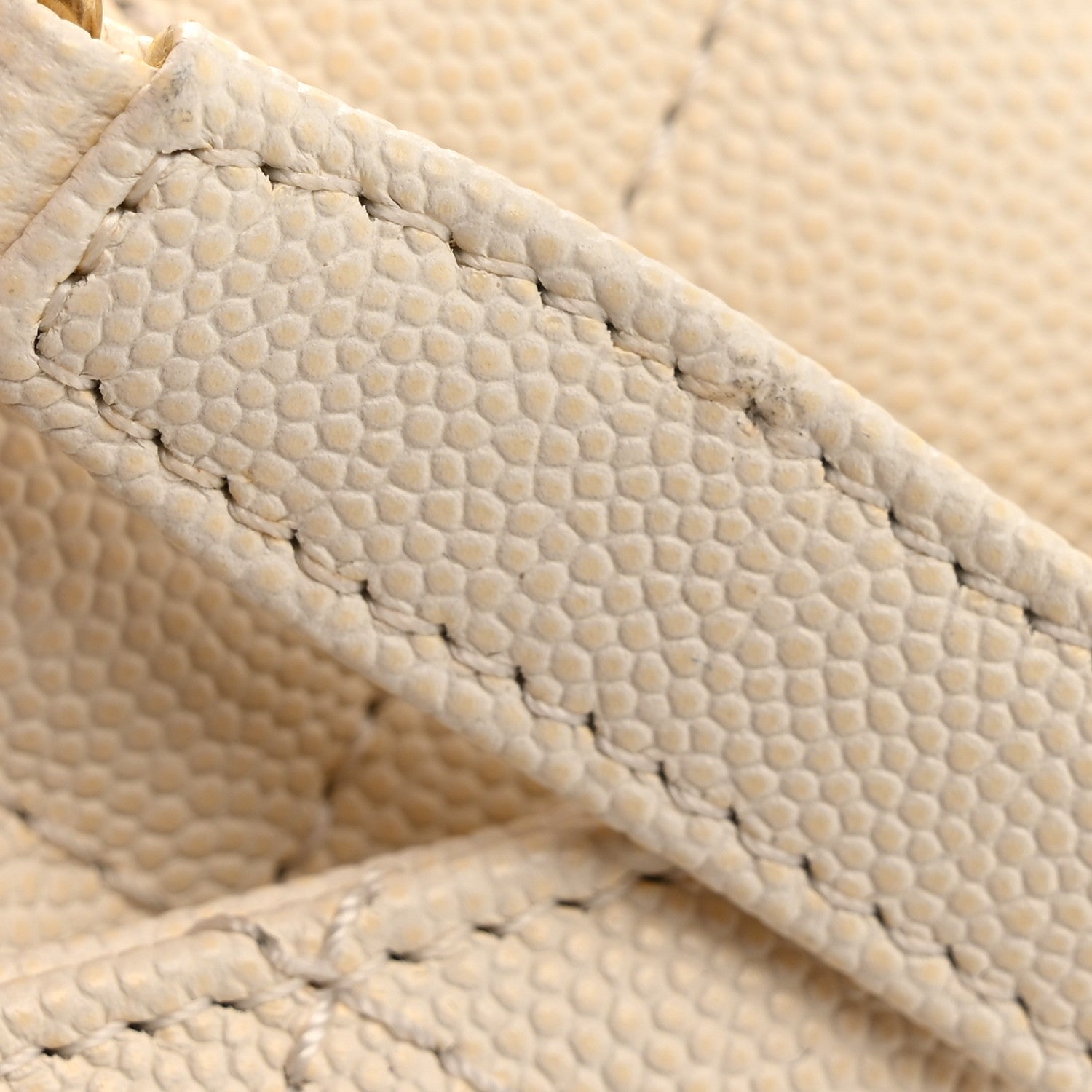 Chanel Caviar Lizard Quilted Small Coco Handle Flap Ivory
