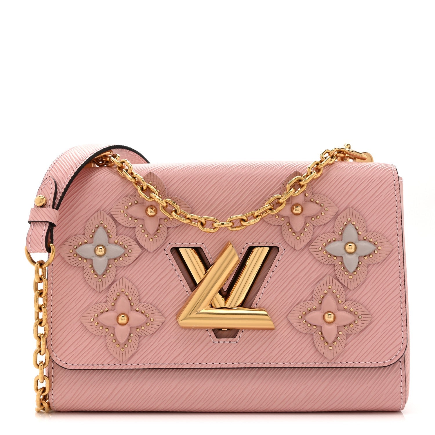 Louis Vuitton Epi Couture’s Flower Twist Shoulder Bag MM Rose Ballerine
