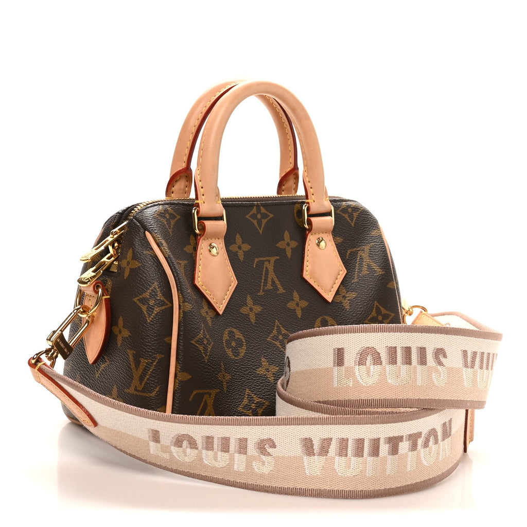 Louis Vuitton Monogram Speedy Bandouliere 20 Beige