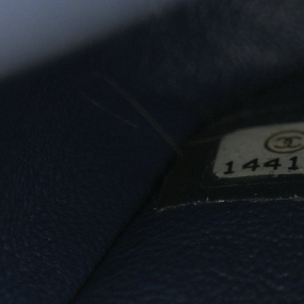Chanel Patent Quilted Jumbo Double Flap Dark Blue
