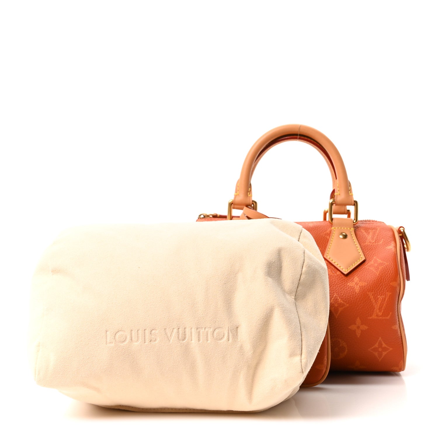 Louis Vuitton Calfskin Monogram Speedy P9 Bandouliere 20 Ochre