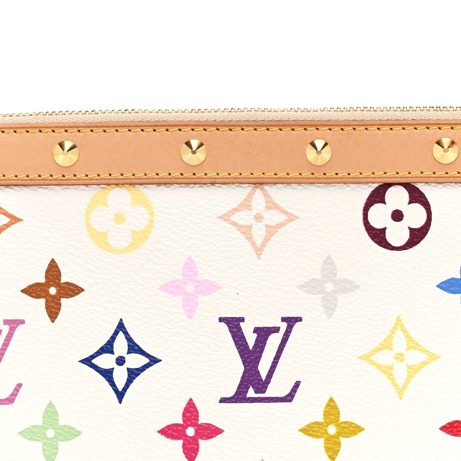 Louis Vuitton Monogram Multicolor Pochette Accessories White