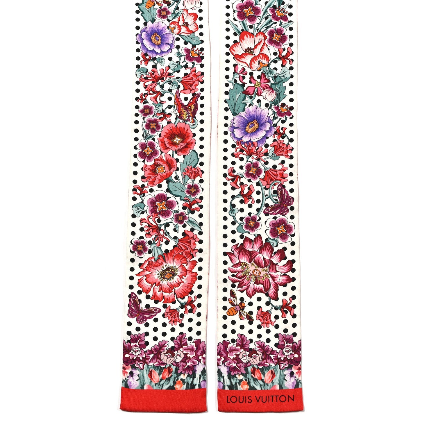 Louis Vuitton Silk Louis In The Garden Bandeau Fuchsia