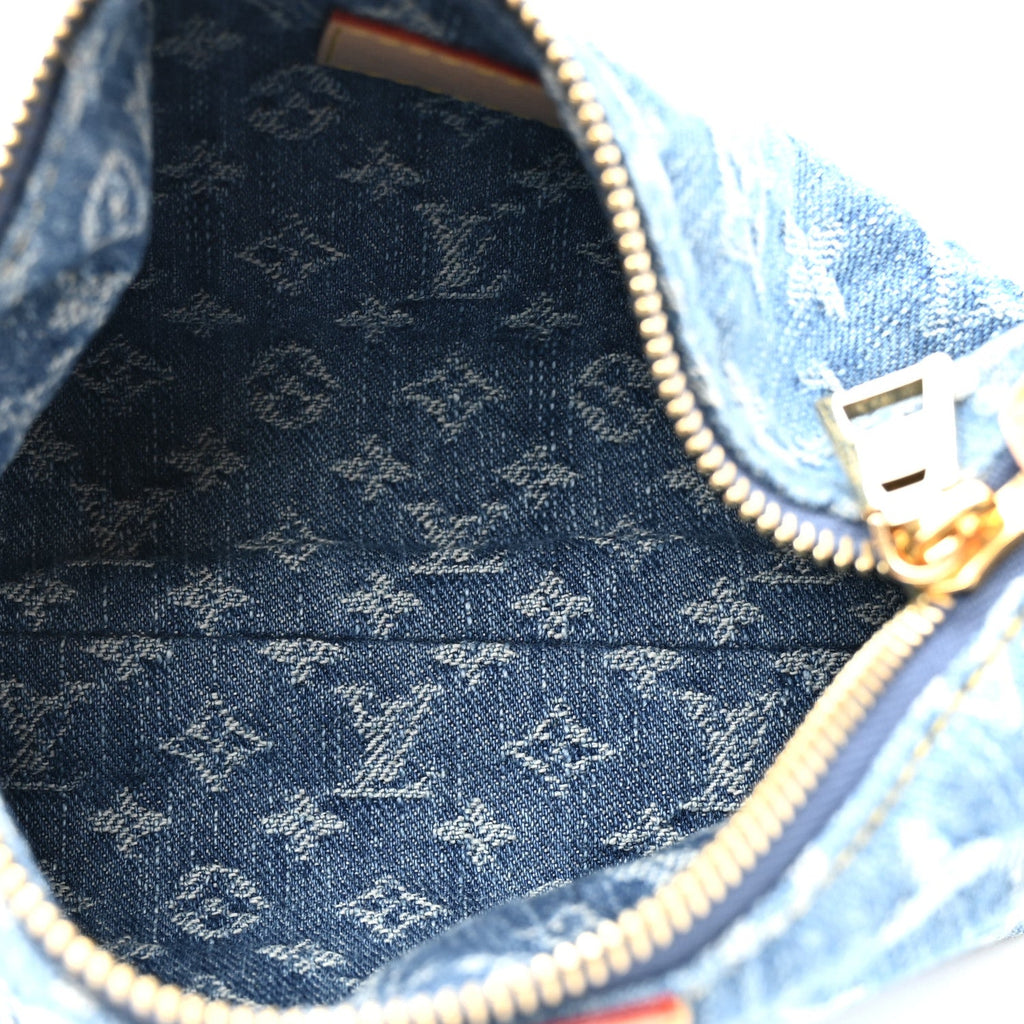 Louis Vuitton Monogram Denim Hills Pochette Blue