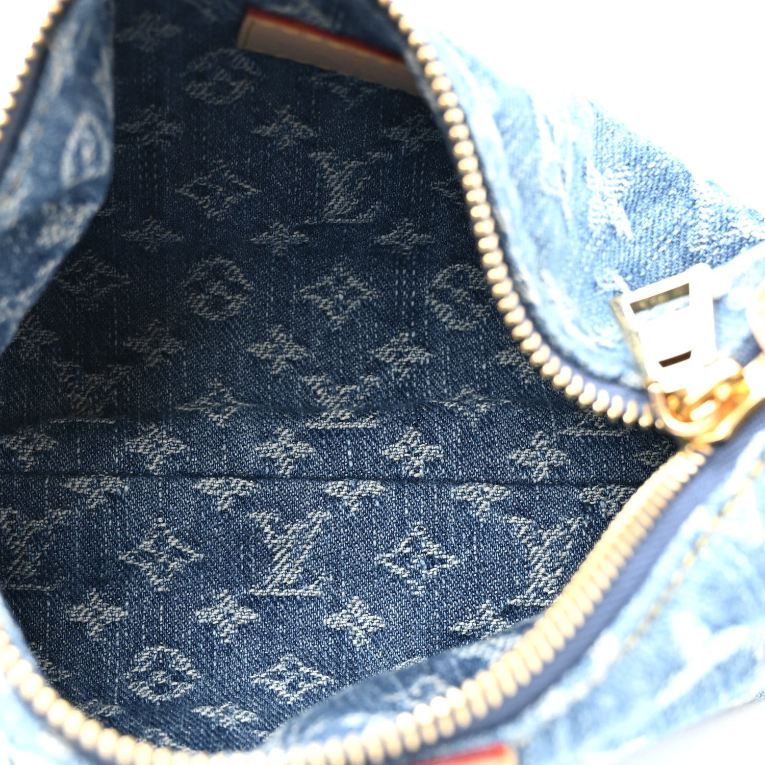 Louis Vuitton Monogram Denim Hills Pochette Blue