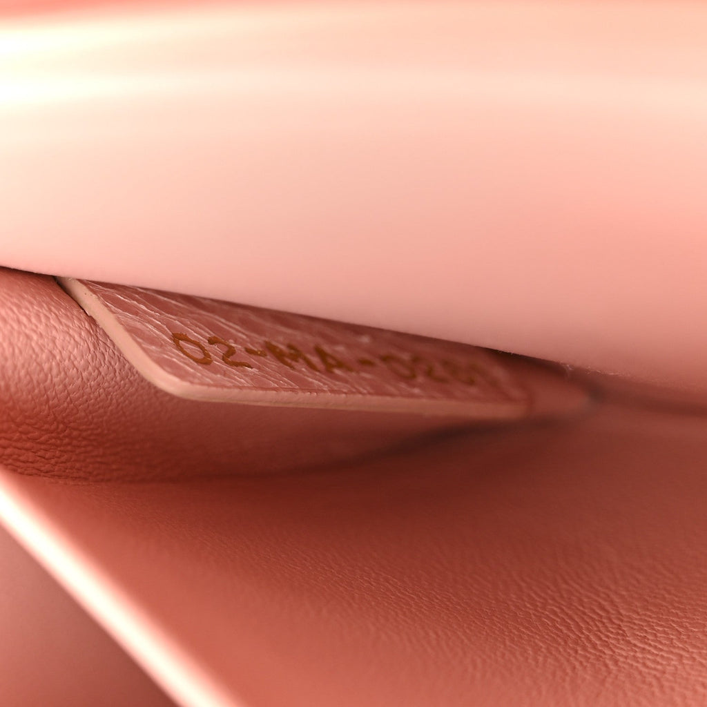 Christian Dior Snakeskin 30 Montaigne Box Bag Rose Clair