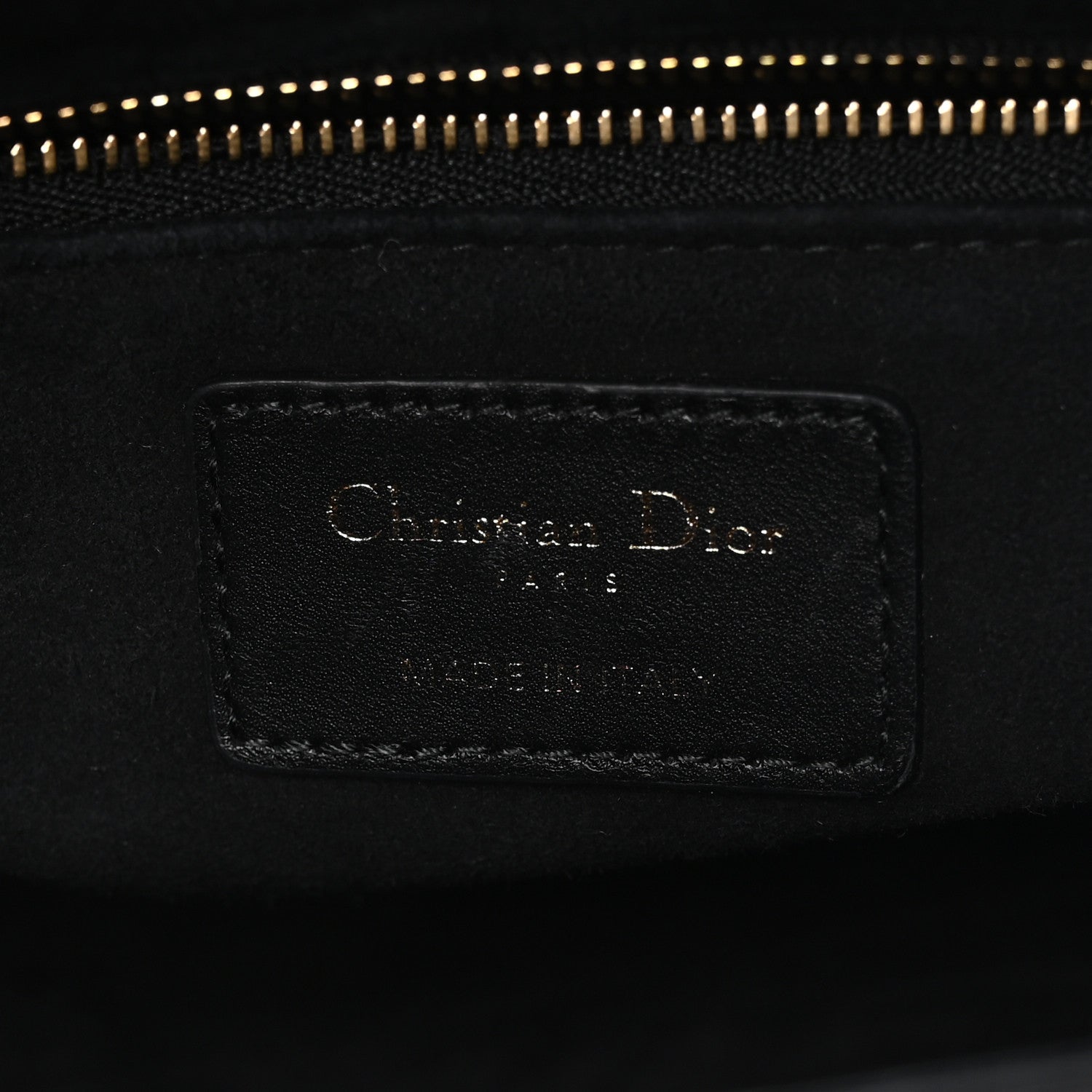 Christian Dior Lambskin Cannage Medium Lady Dior Black