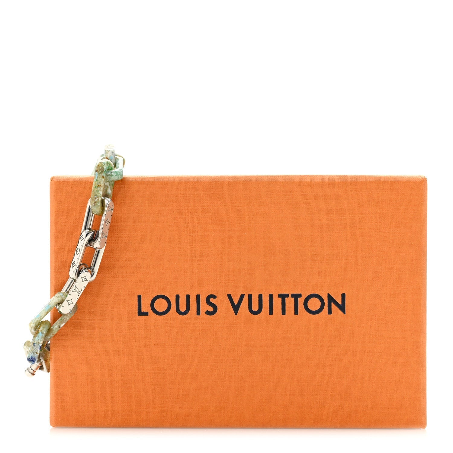 Louis Vuitton Metal Resin Monogram Chain Bracelet  Silver