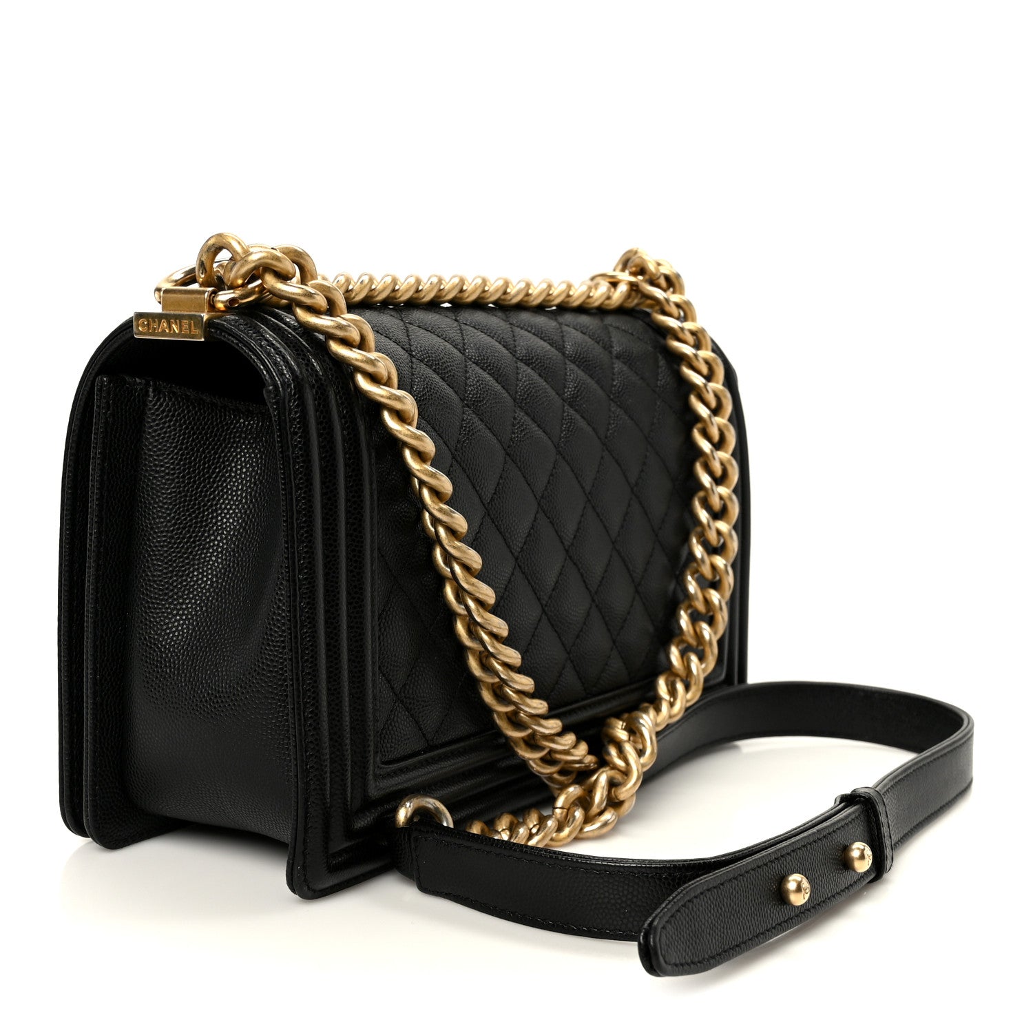 Chanel Caviar Quilted Medium Boy Flap Black