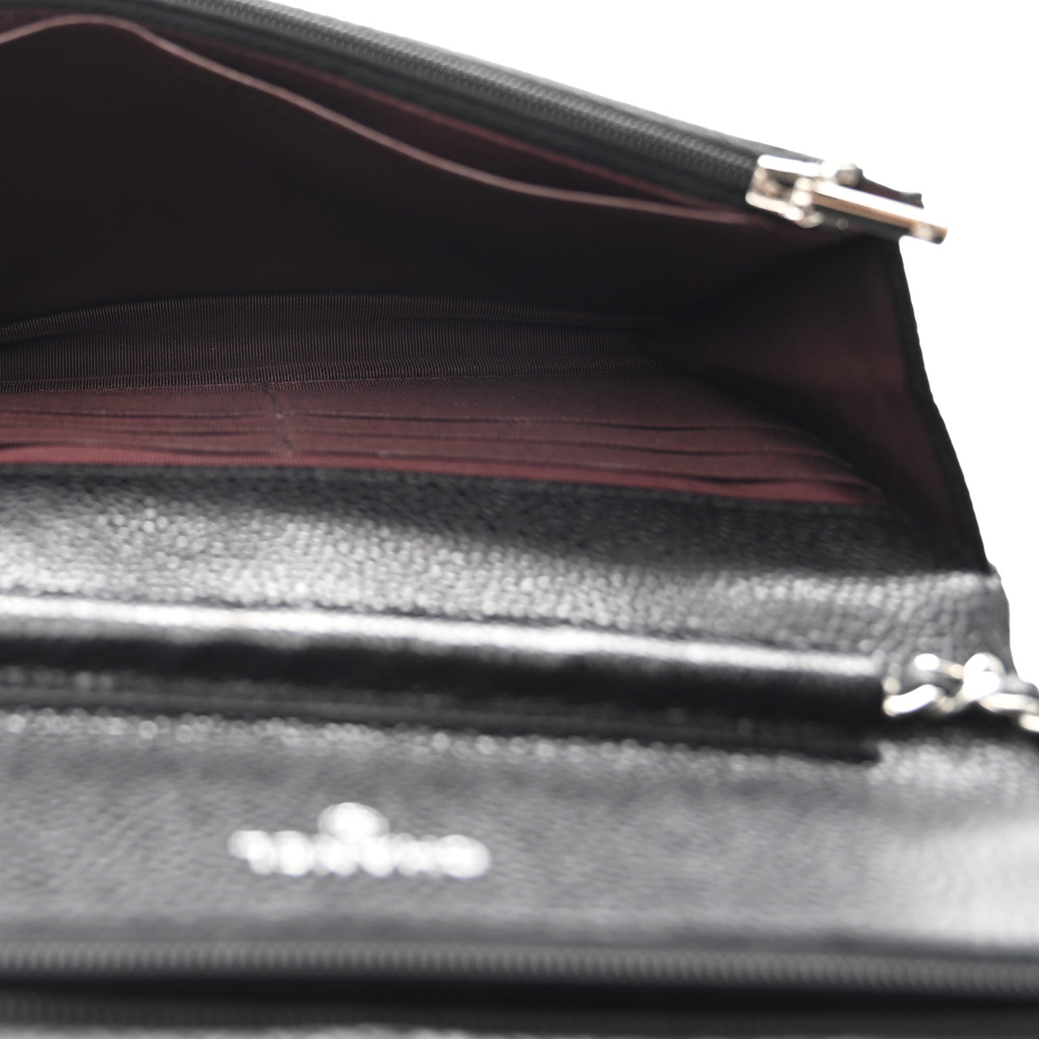 Chanel Caviar Quilted Wallet on Chain WOC Black