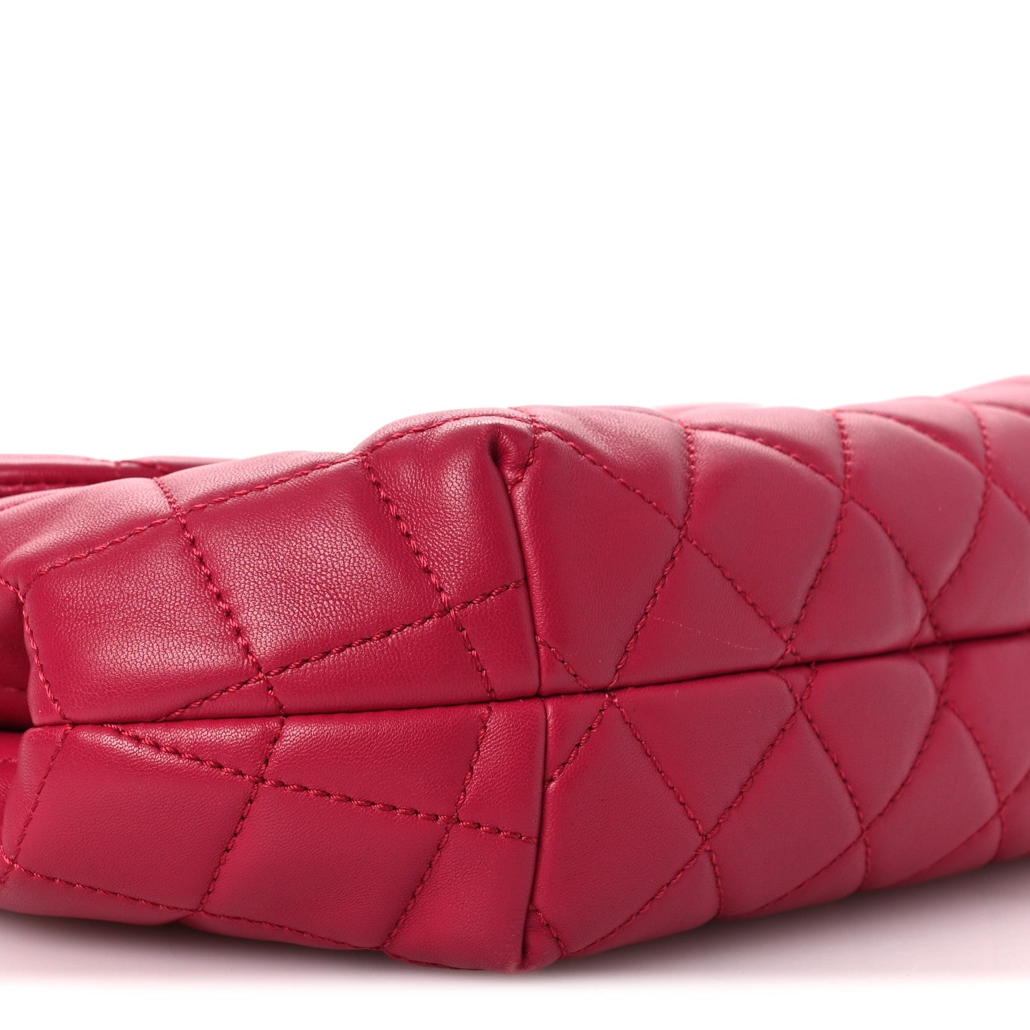 Chanel Lambskin Quilted Large Daily Supple Flap Dark Pink