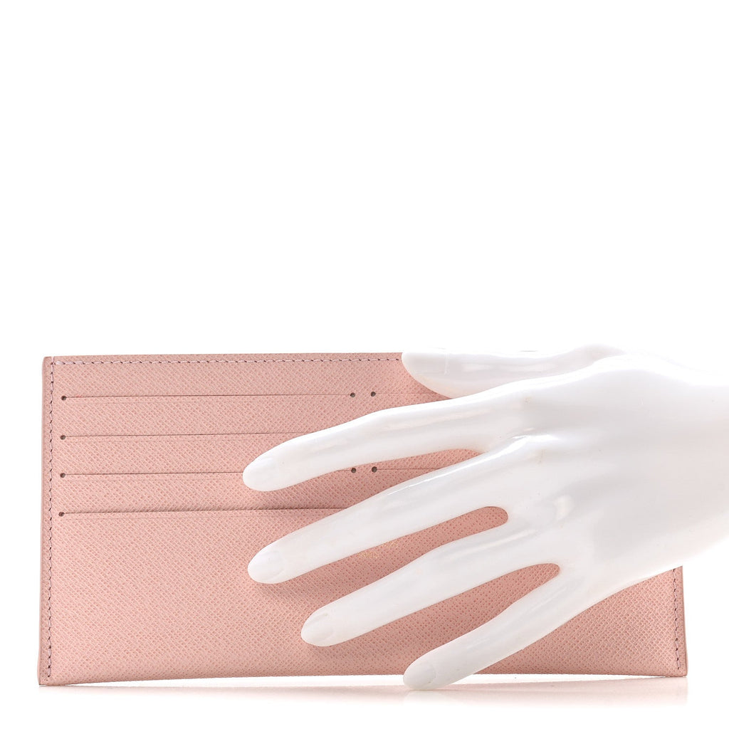 Louis Vuitton Calfskin Felicie Card Holder Insert Rose Ballerine